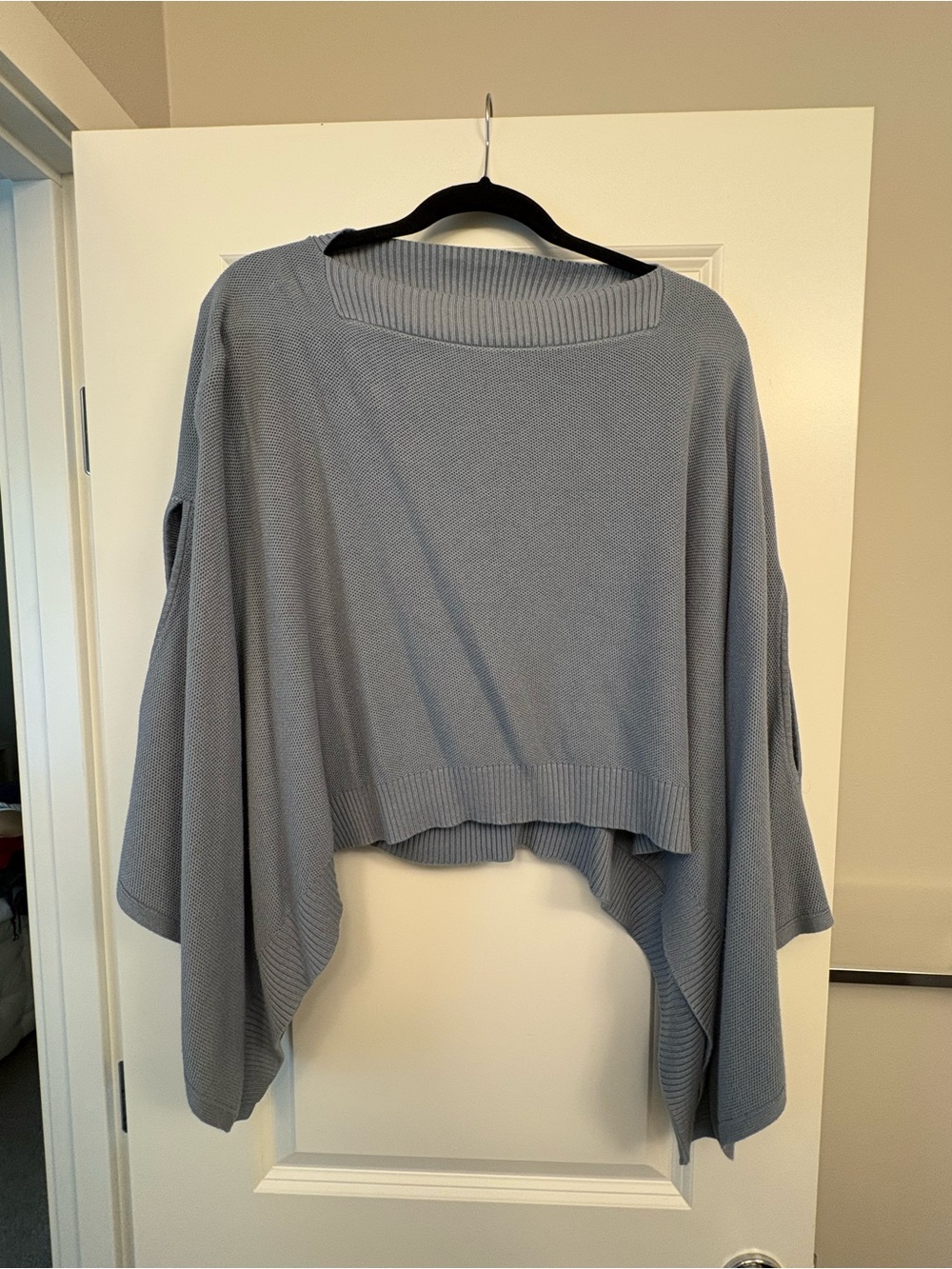 lululemon athletica Powder Blue Draped Knit Poncho